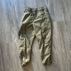 Kids Olive Cargo Pants